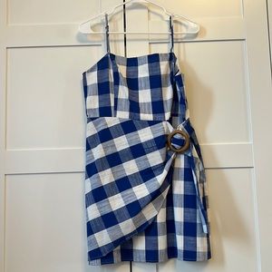 Altar’d State - blue plaid mini dress